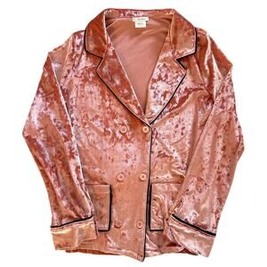 New Juicy-Inspired Pink Crushed Velvet Tracksuit | Shimera | Size XS
